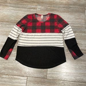 Red check 7th Ray sweater